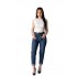 Blugi Dama Mom Fit Albastri inchis Isabella