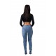 Blugi Dama Mom Fit Albastru Valerie