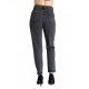Blugi Mom Fit Dama Gri-Negru Blugi Mom Fit Dama Gri-Negru