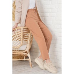 Pantaloni Dama Gabriella Cu Elastic In Talie, Bej