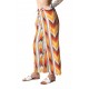 Pantaloni Dama Largi Vaporosi pentru Zilele Calde, Galben cu portocaliu