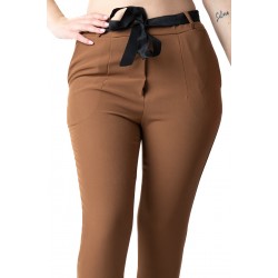 Pantaloni Dama Cu Cordon In Talie,Maro,Giulia Pantaloni Dama Cu Cordon In Talie,Maro,Giulia