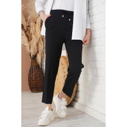 Pantaloni Dama Gabriella Cu Elastic In Talie, Negru