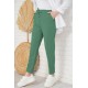 Pantaloni Dama Gabriella Cu Elastic In Talie, Verde Inchis Pantaloni Dama Gabriella Cu Elastic In Talie, Verde Inchis