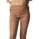 Pantaloni Tip Colant Din Catifea Crem Elastica Cu Strasuri Melanie