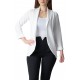 Compleu Dama Din 2 Piese cu Pantaloni Negri Si Sacou Alb Tip Blazer Compleu Dama Din 2 Piese cu Pantaloni Negri Si Sacou Alb Tip Blazer