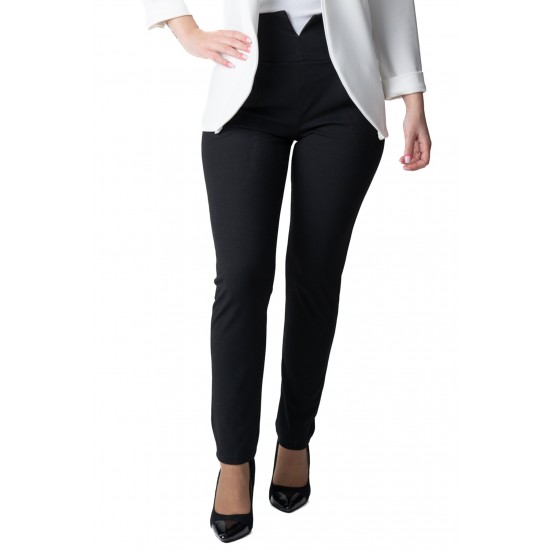 Compleu Dama Din 2 Piese cu Pantaloni Negri Si Sacou Alb Tip Blazer Compleu Dama Din 2 Piese cu Pantaloni Negri Si Sacou Alb Tip Blazer