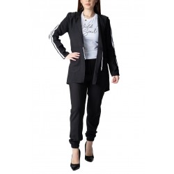 Compleu Negru Din 2 piese cu Pantaloni,Sacou Tip Blazer 