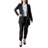 Compleu Negru Din 2 piese cu Pantaloni,Sacou Tip Blazer 