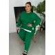 Trening Bumbac Dama Din 2 Piese cu Pantaloni Verde, Sophi Trening Bumbac Dama Din 2 Piese cu Pantaloni Verde, Sophi