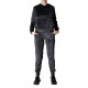Compleu Catifea Dama Din 2 Piese cu Pantaloni sI Bluza Gri, Clover