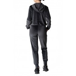 Compleu Catifea Dama Din 2 Piese cu Pantaloni sI Bluza Gri, Clover Compleu Catifea Dama Din 2 Piese cu Pantaloni sI Bluza Gri, Clover