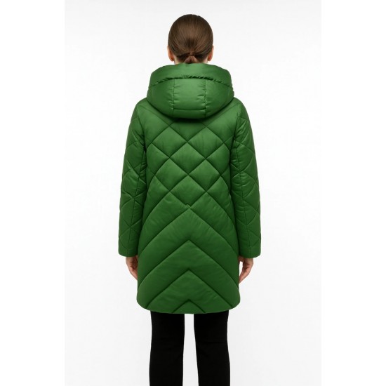 Geacă matlasată verde cu glugă – confort și stil în sezonul rece