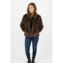 Jachetă Leopard Blana artificiala– Mărimea XL, Călduroasă și Ultra‑Stylish