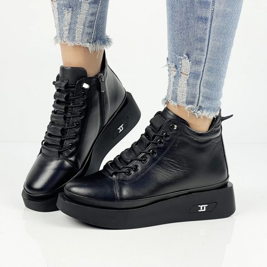 Ghete din piele naturală Alissa Negru – Confort & Stil | Marimea 41