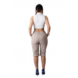 Pantaloni Dama 3/4 Marime Mare Crem