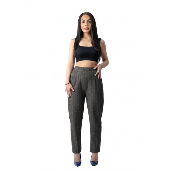 Pantaloni Dama Maro cu Dungi Din Stofa groasa Pantaloni Dama Maro cu Dungi Din Stofa groasa