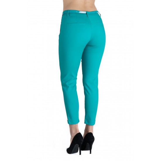 Pantaloni Alyssa Albastru Turcoaz Eleganti Marime Mare Pantaloni Alyssa Albastru Turcoaz Eleganti Marime Mare