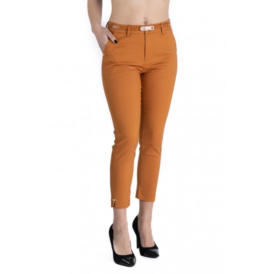  Pantaloni Alyssa Maro Caramel Eleganti Marime Mare