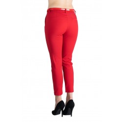 Pantaloni Alyssa Rosu Eleganti Marime Mare