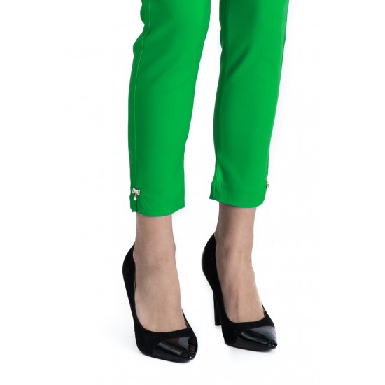 Pantaloni Alyssa Verde Eleganti Marime Mare