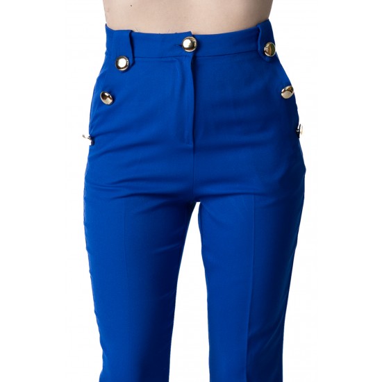 Pantaloni Valerie Albastri Eleganti