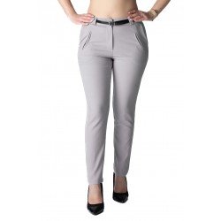 Pantaloni Dama Eleganti Gri Deschis Papillion