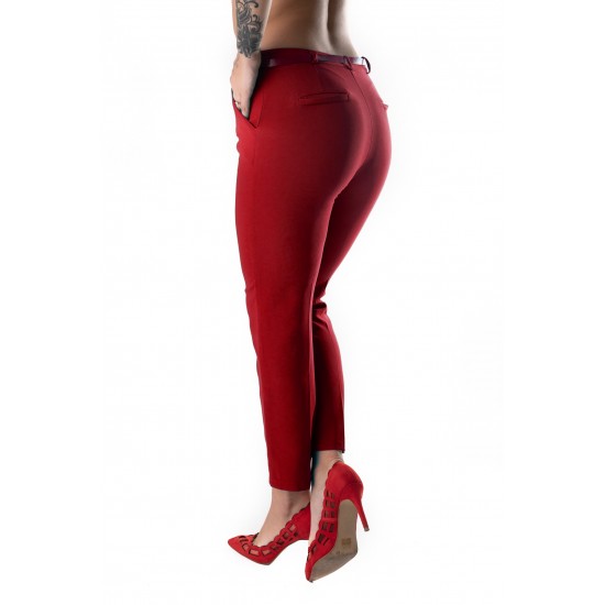 Pantaloni Dama Office Grena Lady's Marime Mare Pantaloni Dama Office Grena Lady's Marime Mare