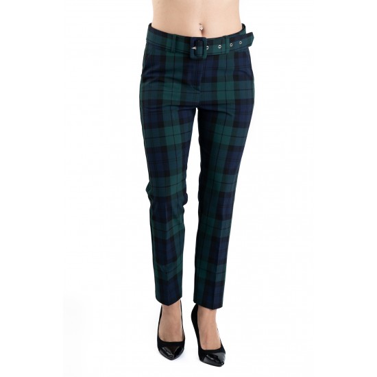 Pantaloni Dama Eleganti In Carouri Verzi Ember Pantaloni Dama Eleganti In Carouri Verzi Ember