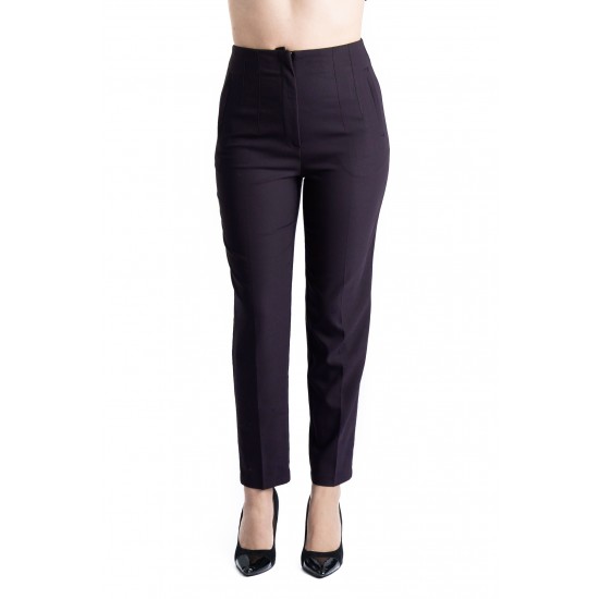 Pantaloni Annalise Marime Mare Bleumarin Cu Pliuri In Talie Pantaloni Annalise Marime Mare Bleumarin Cu Pliuri In Talie