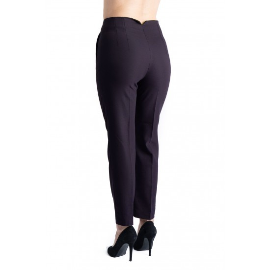 Pantaloni Annalise Marime Mare Bleumarin Cu Pliuri In Talie Pantaloni Annalise Marime Mare Bleumarin Cu Pliuri In Talie