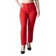Pantaloni Annalise Rosii Cu Pliuri In Talie Pantaloni Annalise Rosii Cu Pliuri In Talie