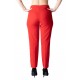 Pantaloni Annalise Rosii Cu Pliuri In Talie Pantaloni Annalise Rosii Cu Pliuri In Talie