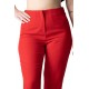 Pantaloni Annalise Rosii Cu Pliuri In Talie Pantaloni Annalise Rosii Cu Pliuri In Talie