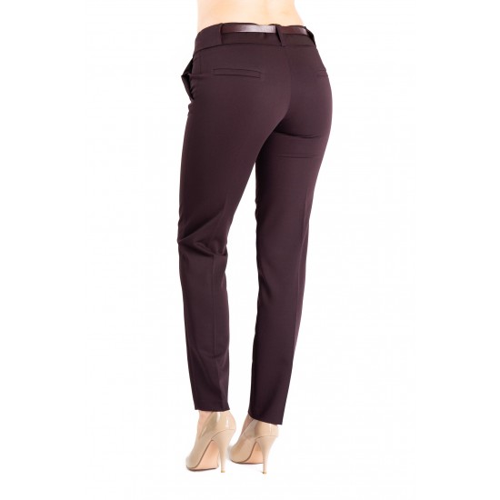 Pantaloni Dama Office Grena Sienna -Premium Pantaloni Dama Office Grena Sienna -Premium