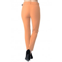 Pantaloni Dama Eleganti Crem Somon Papillion