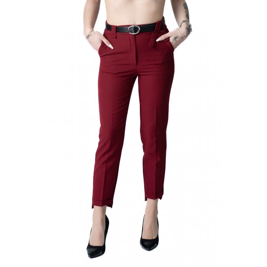 Pantaloni Dama Eleganti Grena Papillion Pantaloni Dama Eleganti Grena Papillion