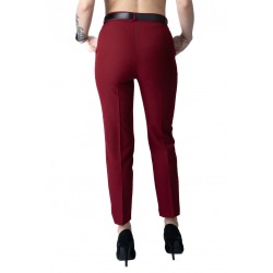 Pantaloni Dama Eleganti Grena Papillion