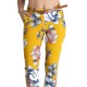 Pantaloni Dama Eleganti Caroline,Galbeni Motive Florale Pantaloni Dama Eleganti Caroline,Galbeni Motive Florale