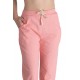 Pantaloni Dama Din Panza Topita Bumbac Cu Siret In Talie,Roz,Marime Mare Pantaloni Dama Din Panza Topita Bumbac Cu Siret In Talie,Roz,Marime Mare