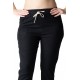 Pantaloni Dama Antonia din bumbac răcoros de vara  Negri