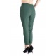Pantaloni Dama  Antonia Din  Bumbac  racoros de vara Cu Siret In Talie,Verde Inchis