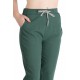 Pantaloni Dama  Antonia Din  Bumbac  racoros de vara Cu Siret In Talie,Verde Inchis