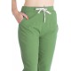 Pantaloni Dama Antonia Din Panza Topita Bumbac Cu Siret In Talie,Verde Prazuliu Pantaloni Dama Antonia Din Panza Topita Bumbac Cu Siret In Talie,Verde Prazuliu