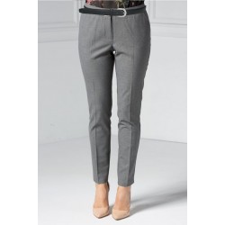 Pantaloni Eleganti Marime Mare Gri Papilion