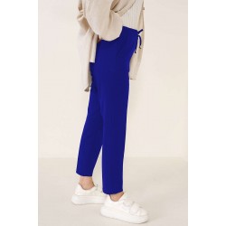 Pantaloni Dama Gabriella Cu Elastic In Talie, Albastri