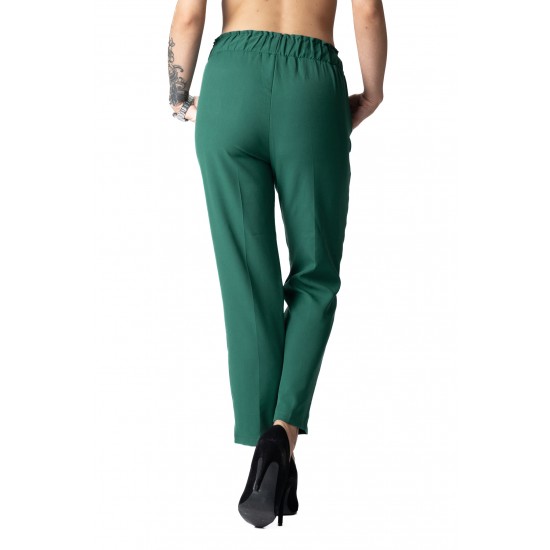 Pantaloni Dama Savannah Cu Elastic In Talie, Verzi