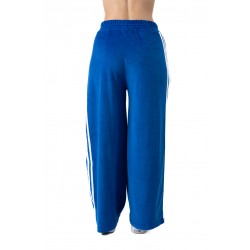 Pantaloni Trening Albastru din Catifea Pufoasa Marime Mare Largi