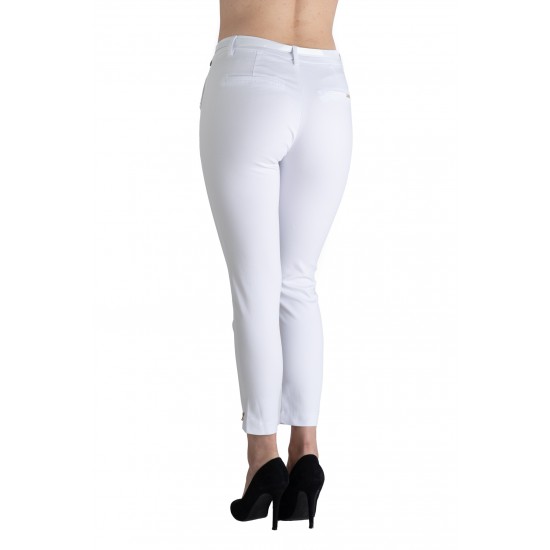 Pantaloni Alyssa Albi Eleganti Marime Mare