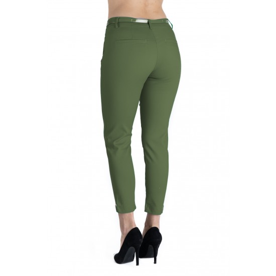 Pantaloni Alyssa Kaki Eleganti Marime Mare